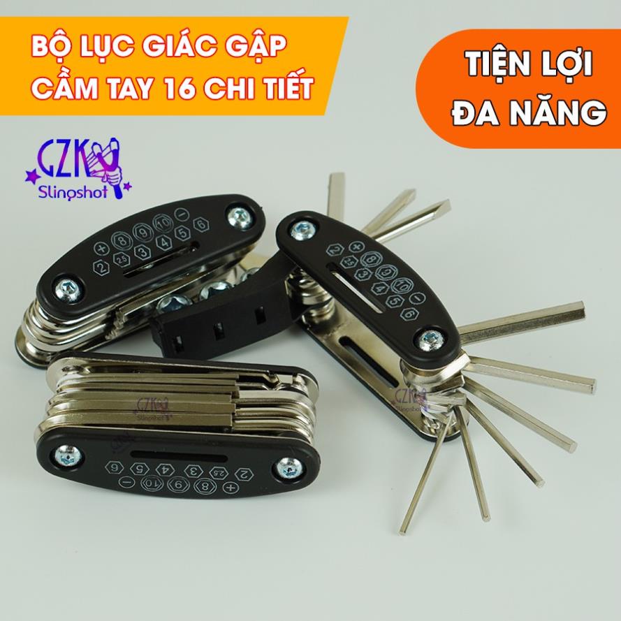 Bộ Lục Giác Đa Năng Sửa Chữa 16 in 1 Hex Screw, Bộ Lục Giác Lắp Ráp, Sửa Chữa Xe Đạp, Lắp Máy Móc Di Động