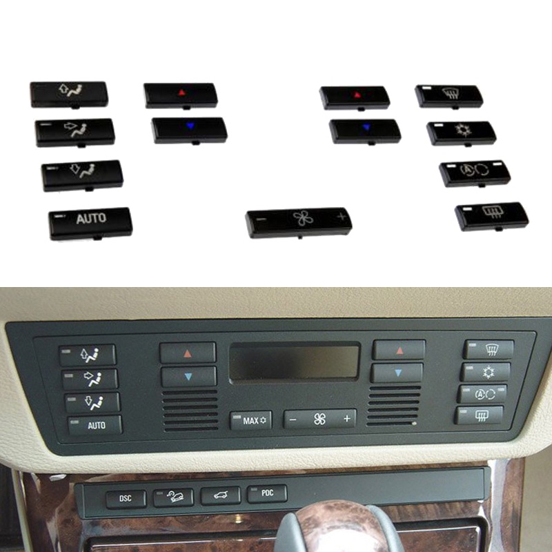 Bộ 14 Nút Công Tắc Điều Khiển Máy Điều Hòa Xe Hơi BMW E39 E53 525I 530I 540I M5 X5