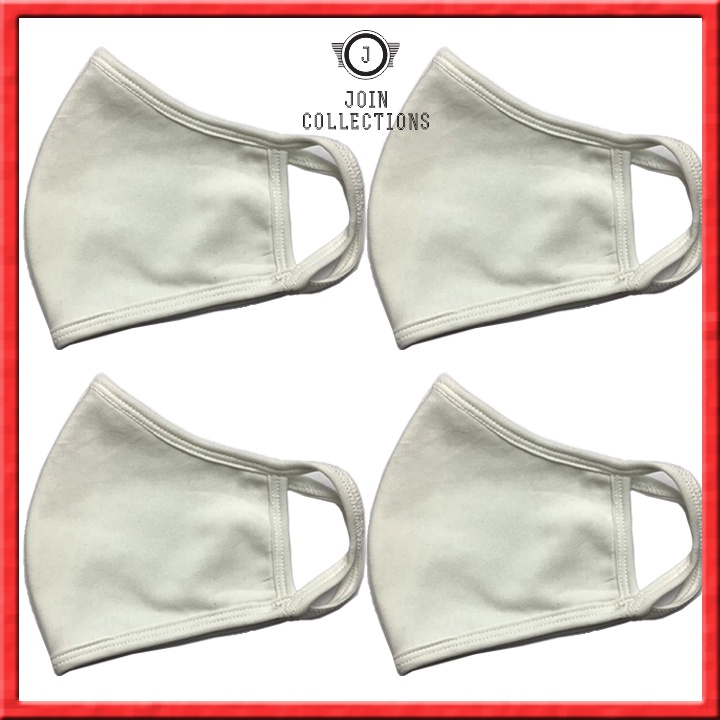 Combo 4 Khẩu Trang Vải 2 Lớp 100% Cotton. Tái sử dụng nhiều lần.