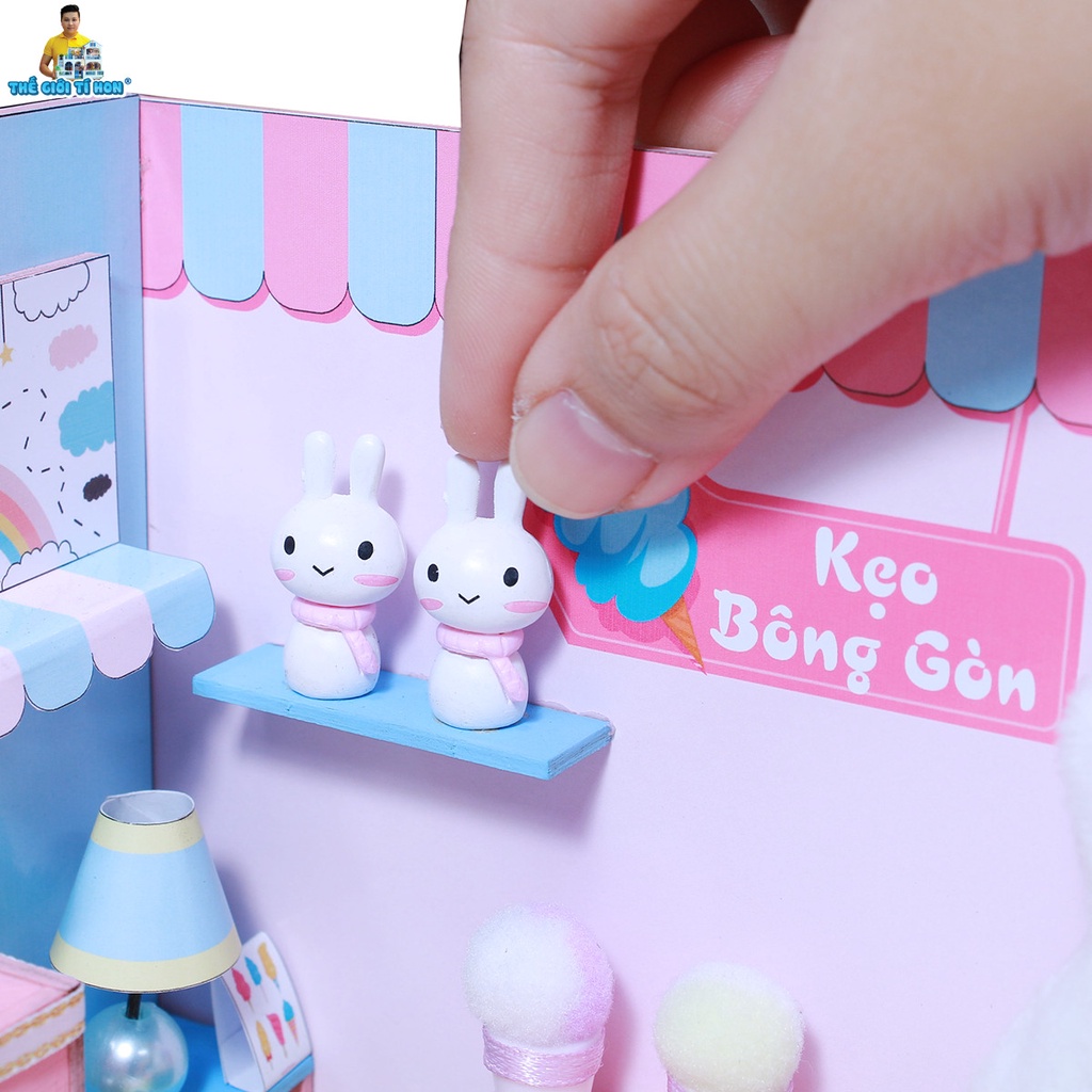 Mô Hình Nhà Gỗ - Thế Giới Tí Hon - Kẹo Bông Cute 4