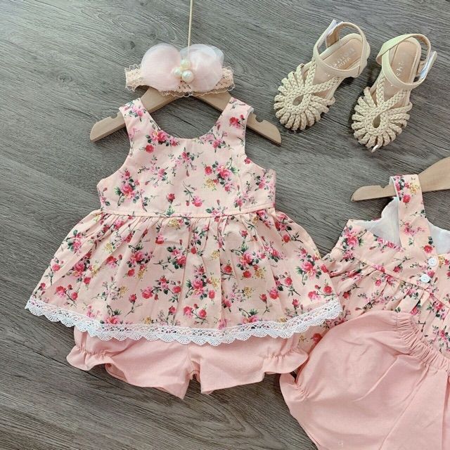 Bộ cúc hồng bé gái