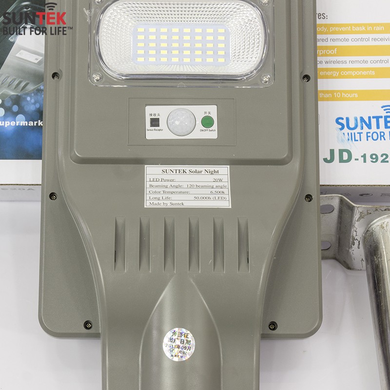 Đèn Đường Năng Lượng Mặt Trời Liền Thể SUNTEK LED Solar Light JD-1920A 20W - Hàng Chính Hãng - Bảo hành 3 năm 1 đổi 1