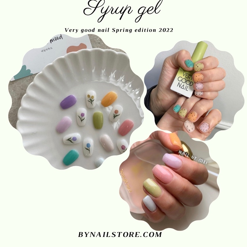 [Very good nail] Sơn gel thạch siro cao cấp Hàn Quốc tách lẻ Spring collection Glassy (1pcs)