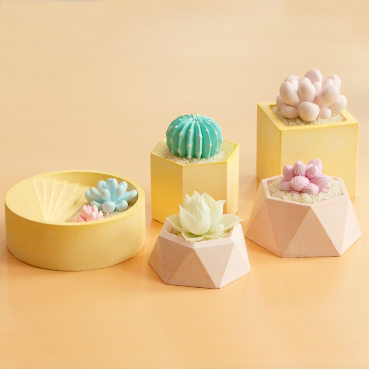 Khuôn Silicone Dùng Tự Làm Chậu Cây Mọng Nước/Hoa/Cây Mọng Nước Mini