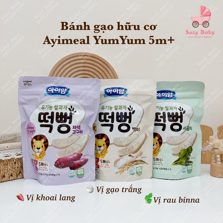 Bánh gạo hữu cơ Yumyum ILdong Hàn Quốc, Suzy Baby