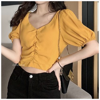 [ĐỒNG GIÁ 99K] Áo Croptop Kiểu Rút Trước Ngực