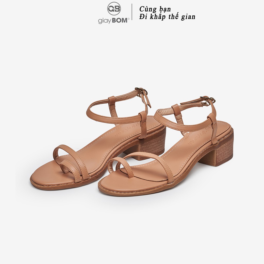 Giày cao gót giayBOM quai dây khóa cổ chân gót cao 4 cm GB00125