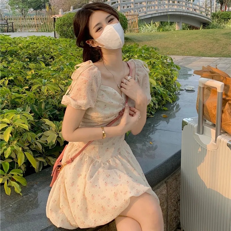 [Hana And Alice] Váy Voan Ngắn Chất Lượng Cao Thời Trang