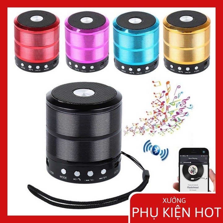 Loa Bluetooth Mini WS887 ⚡️SHIP HỎA TỐC⚡️ Bass Hay, Thiết kế sang trọng, Nhỏ gọn, Tiện lợi