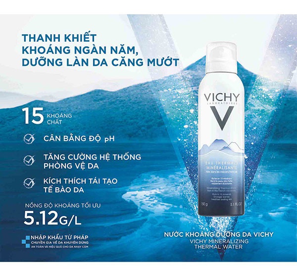 Xịt khoáng 🐥FREESHIP🐥 Vichy Mineralizing Thermal Water 150ml | BigBuy360 - bigbuy360.vn