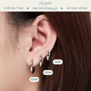 Khuyên tai vòng dày trơn MINIMAL HOOP cho nam và nữ Elegant (Giá 1 chiếc)
