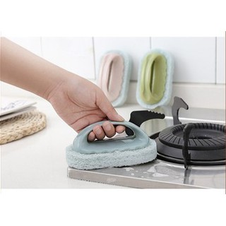 Set 2 bàn chải bọt biển, bàn chải lau dọn nhà tắm, nhà bếp, bàn chải tiện dụng