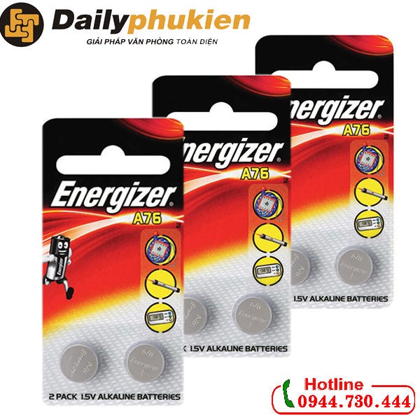 Pin A76 Energizer LR44 AG13 vỉ 2 viên dailyphukien