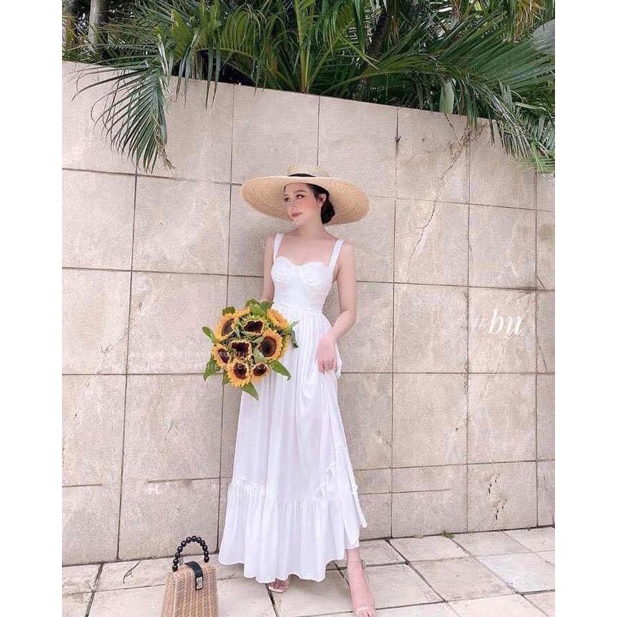 AB493_Đầm maxi voan trắng dài quây ngực_CHIBEST | BigBuy360 - bigbuy360.vn