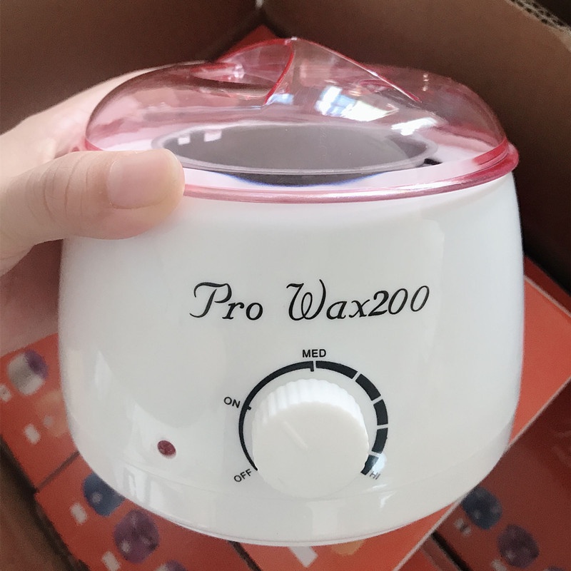 Nồi Nấu Sáp Wax Lông Pro Wax 200 Phiên Bản Nâng Cấp Tặng Kèm 100gr Sáp Hard Beans và 10 Que Gỗ