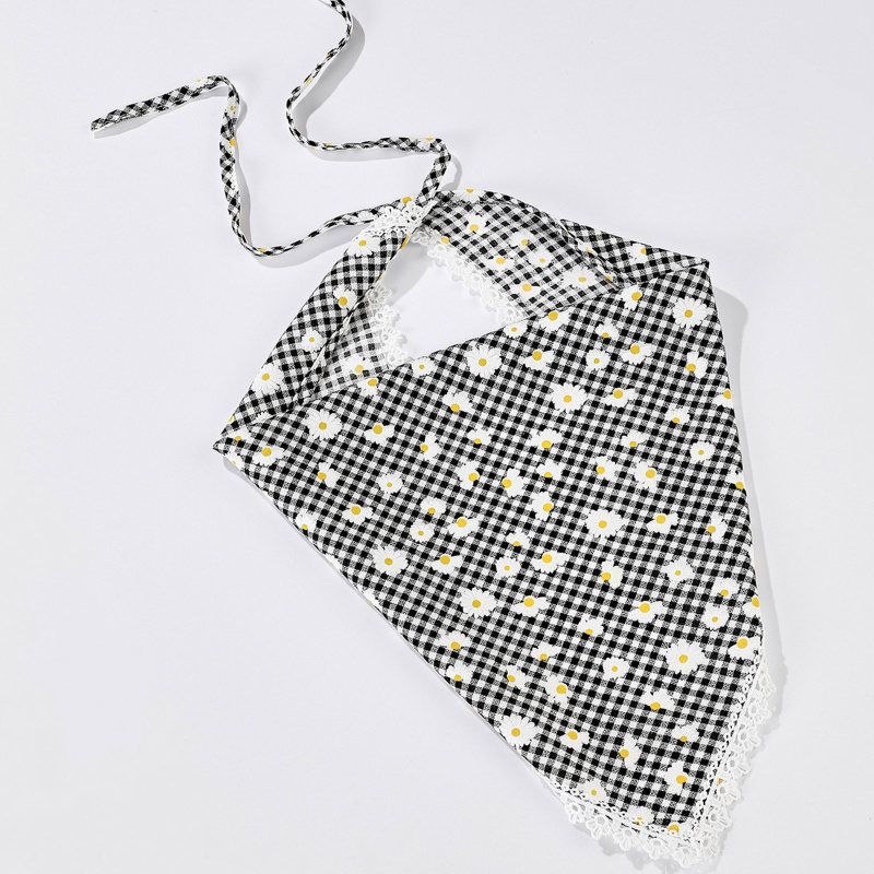 Oneri Băng Đô Đội Đầu Dệt Kim Hình Tam Giác In Hoa Cúc Có Thể Điều Chỉnh Dành Cho Nữ