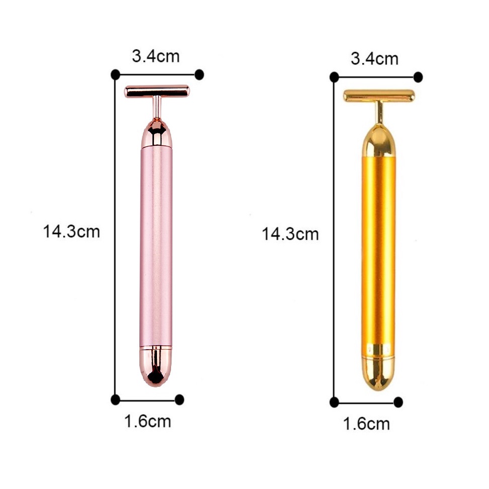 Máy rung mát xa da mặt hình chữ T bằng hợp kim kẽm đa năng cho nữ 14.3