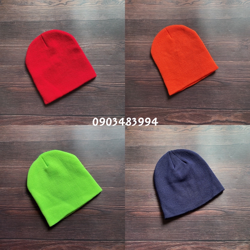 Mũ Len Beanie Trơn Dáng Ngắn 21cm ( Ảnh+Video Thật )