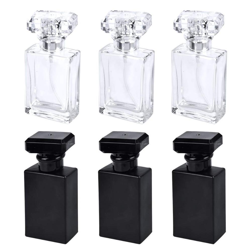 HARRIETT Chai Thủy Tinh Trong Suốt Hình Vuông 30ml 50ml Đựng Nước Hoa Tiện Dụng