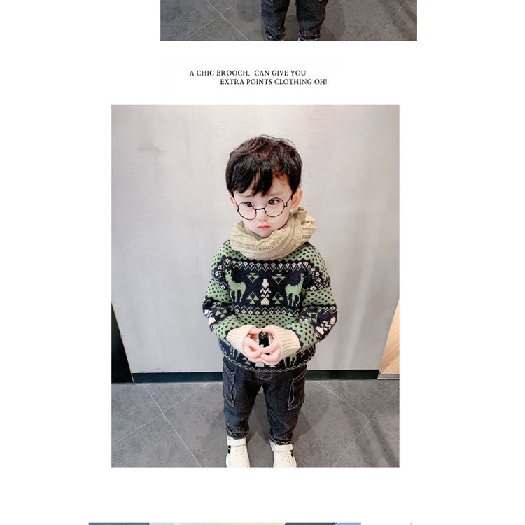 Áo sweater phong cách giáng sinh thời trang cho bé trai