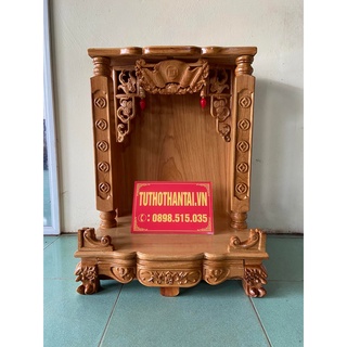 Bàn thờ thần tài ông địa cột vuông mẫu đình cong 60 x 81cm