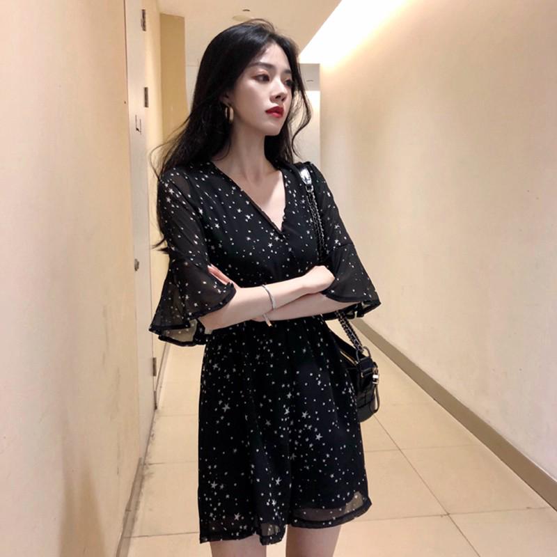 Áo liền quần voan ống rộng cổ chữ v plus size m-4xl phong cách hàn quốc cho nữ