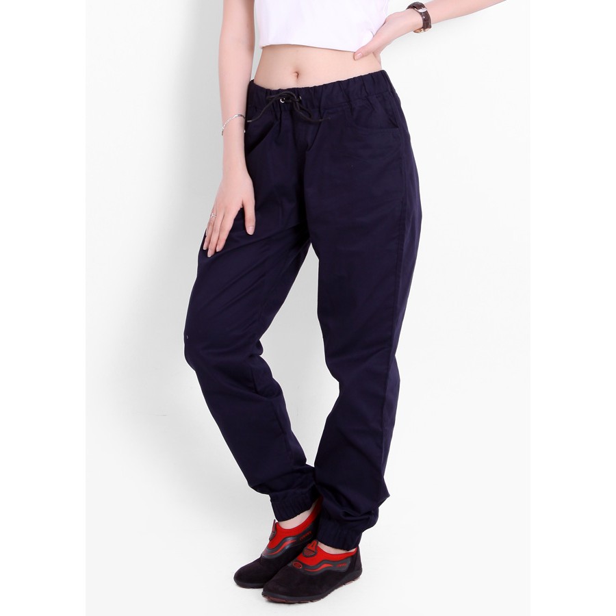 Quần jogger kaki dây rút cho bạn nữ