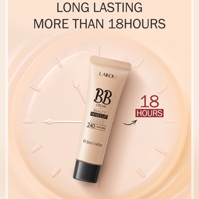 Kem Nền BB Dạng Lỏng Che Khuyết Điểm Làm Đều Màu Da Che Phủ Lỗ Chân Lông Kiềm Dầu Lâu Trôi Không Thấm Nước 3 Màu Sắc Tự Nhiên