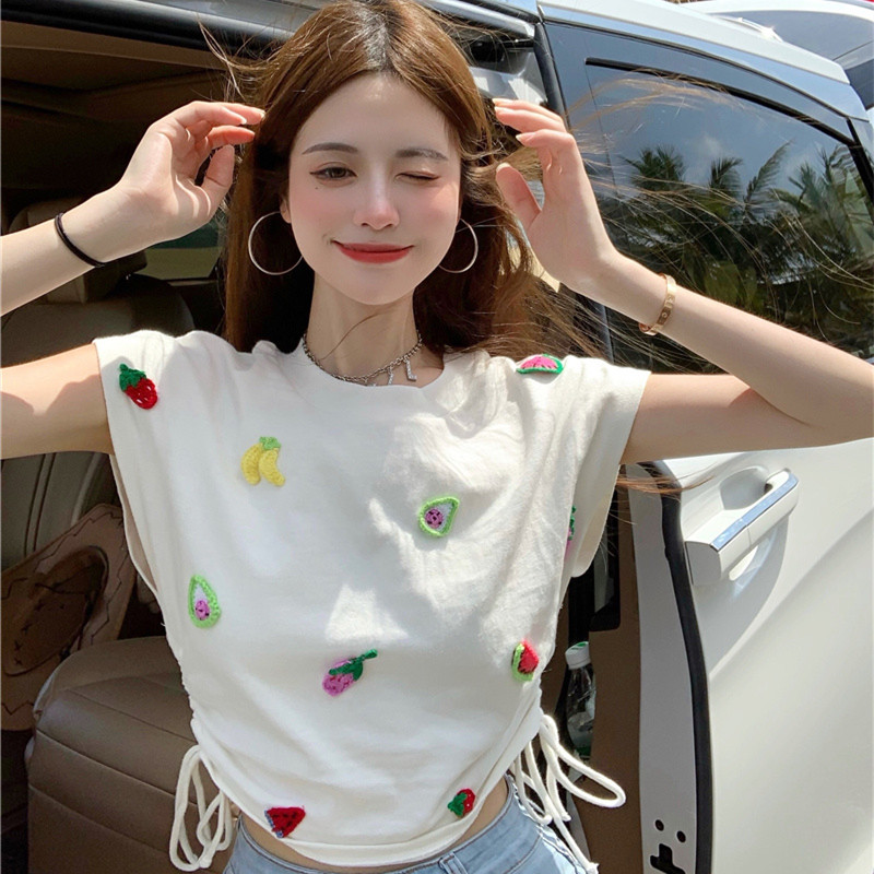 Áo không tay thêu hình hoa quả xinh xắn hợp thời trang dành cho nữ | BigBuy360 - bigbuy360.vn