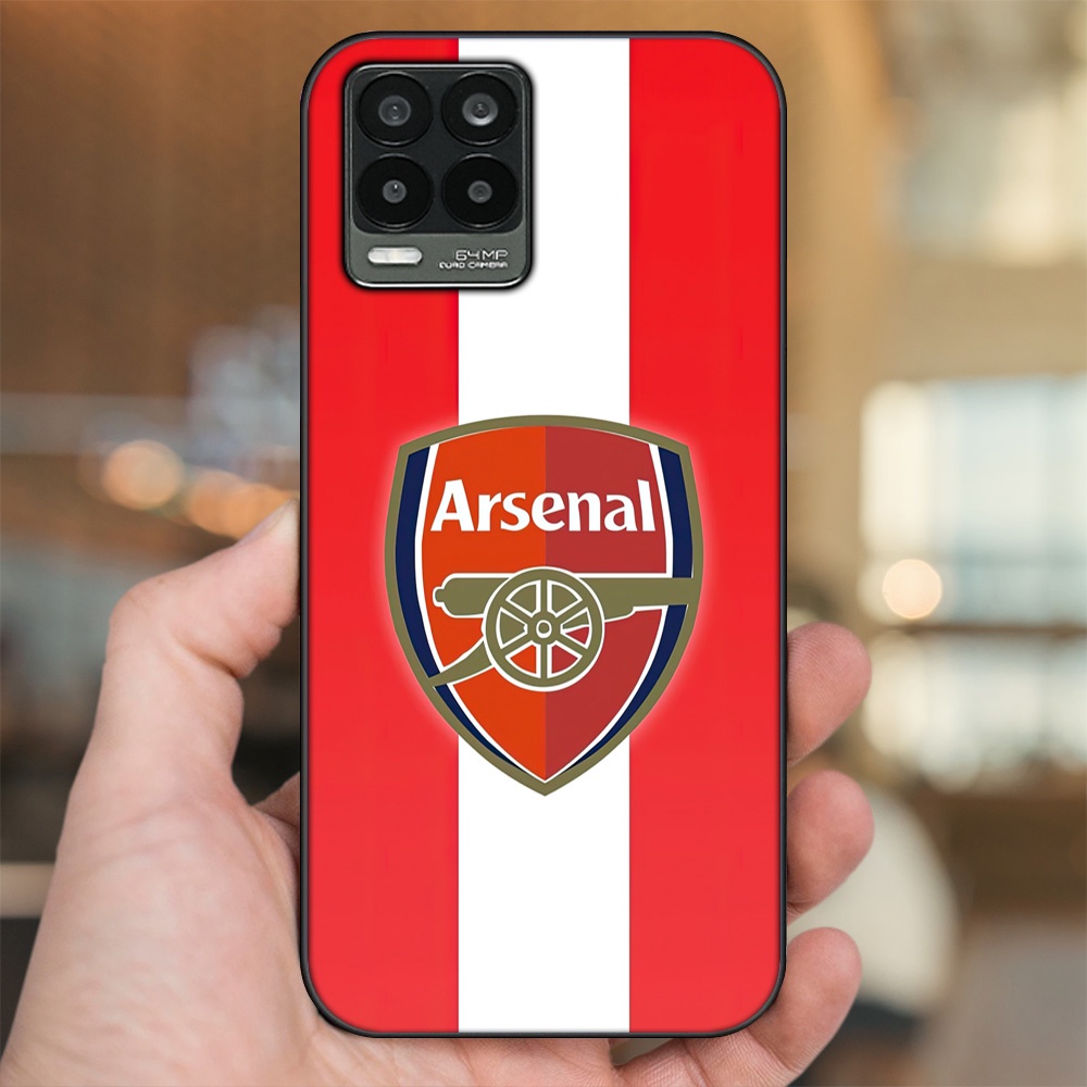 Ốp lưng Realme 8, 8 Pro viền đen in hình Arsenal FC