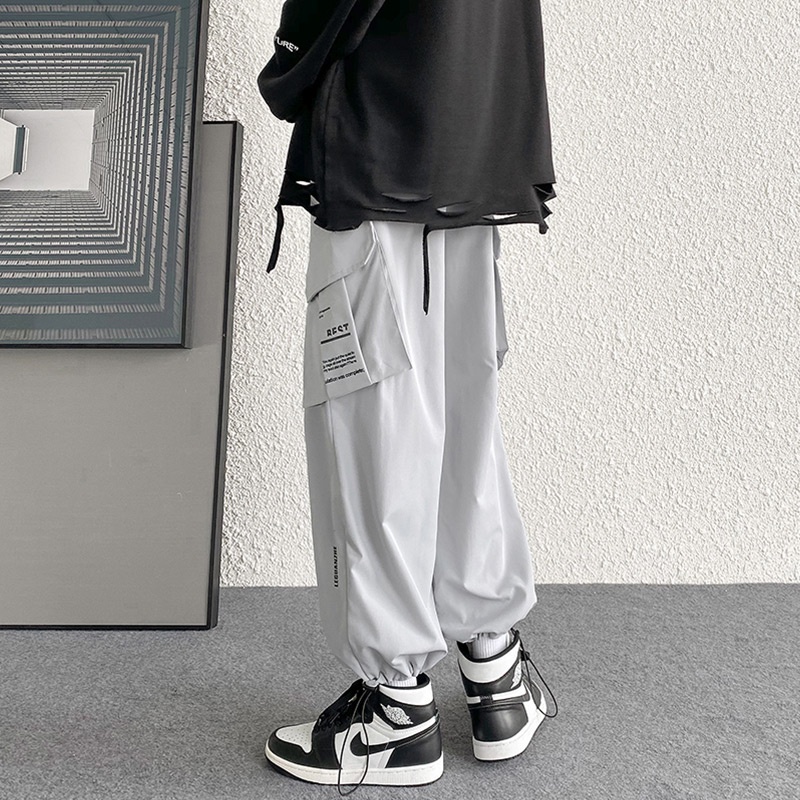 Quần ống rộng Nhiều Túi Phong Cách Hip Hop Thời Trang Hàn Quốc Cho Nam