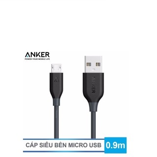 Cáp sạc ANKER Powerline Micro-USB Plus 0.9m A8142HA1 (Xám)
