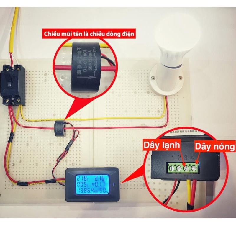 [Điện Thông Minh]Công Tơ Điện Tử 6 Thông Số 100A Thông MinhBộ Đo Công Suất 220VCông Tơ 220V Cho Gia Đình