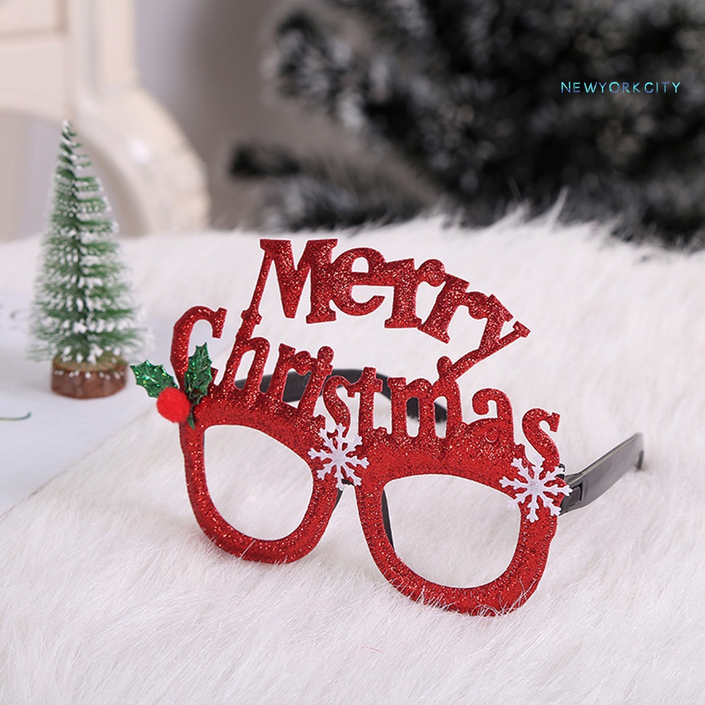 Gọng Kính Hình Nón Ông Già Noel Dễ Thương Trang Trí Cây Thông Giáng Sinh