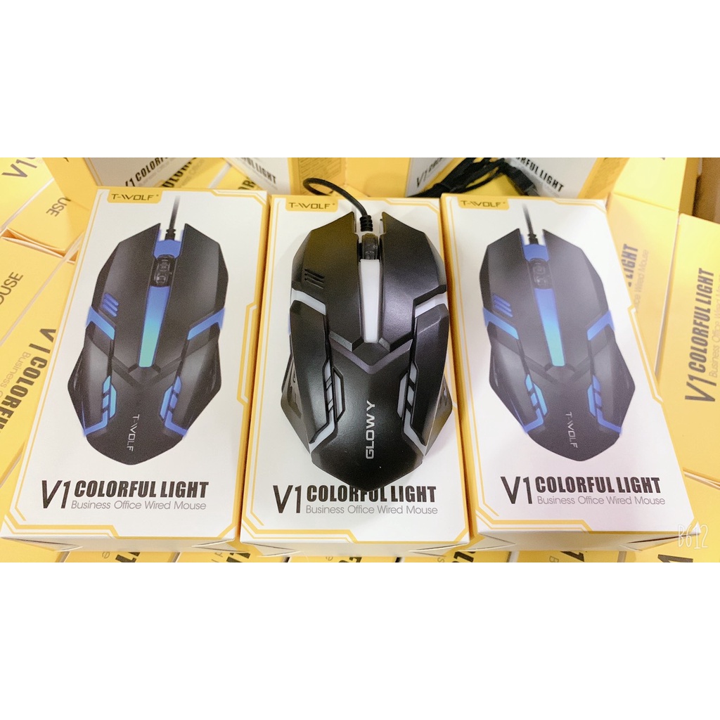 Chuột máy tính Gloway V1 LED có dây _ Chính Hãng 100%, Bảo hành 12 tháng