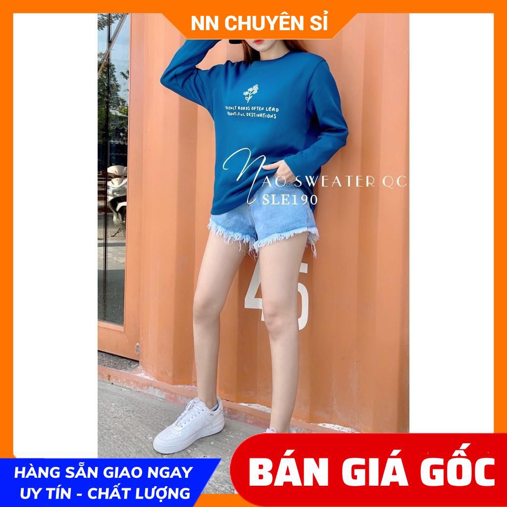 ÁO SWEATER IN HÌNH XINH XẮN - SWEATER QC CHẤT ĐẸP SLE190 ⚡100% ẢNH THẬT⚡
