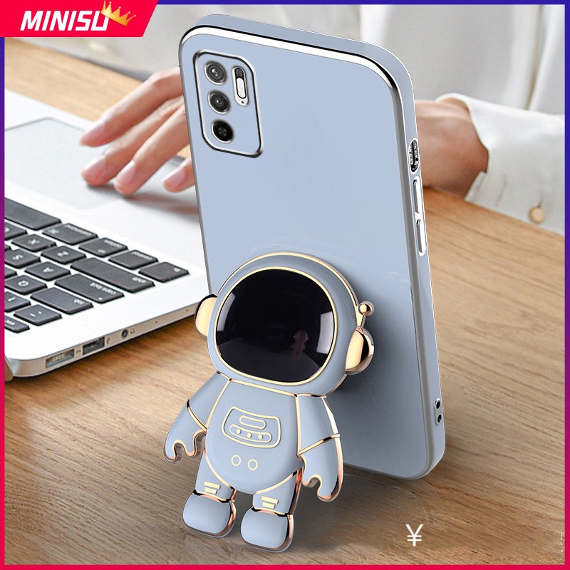 Ốp Điện Thoại Silicon Có Giá Đỡ Hình Phi Hành Gia Cho Xiaomi Redmi Note 12 11 10 Pro 11S 10S 9S 12S