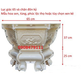 KHUÔN ĐÚC CHẬU ABS LỤC GIÁC 65 VÀ CHÂN ĐÔN QUỲ CAO 25CM