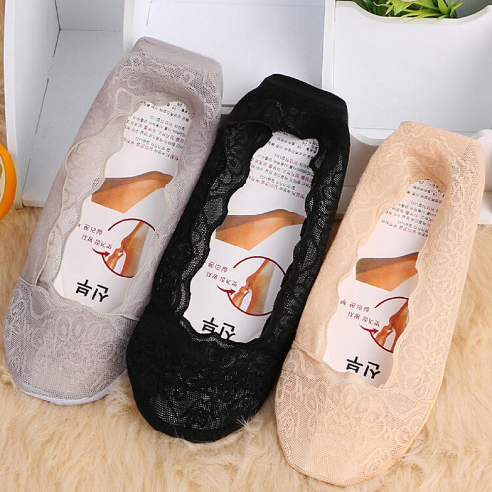 (Hàng Mới Về) Tất Lười Cotton Phối Ren Chống Trượt Vô Hình Nhiều Màu Cho Nữ | BigBuy360 - bigbuy360.vn