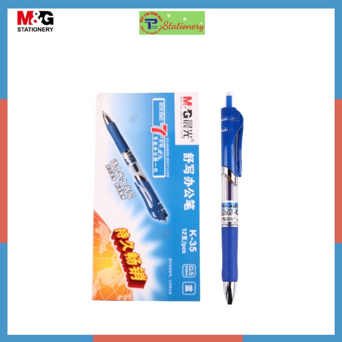Bút ký, bút gel nước siêu trơn M&G K35 ngòi 0.5mm mực đều viết đẹp hàng chính hãng