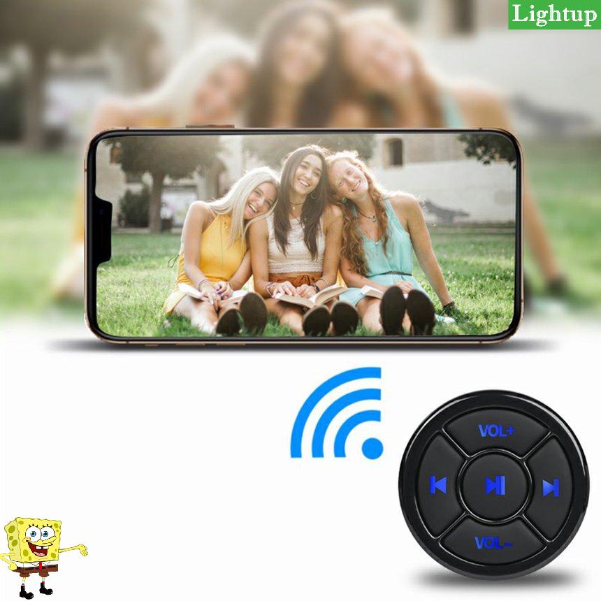 Wireless Media Button Remote Controller Car Motorcycle Bike Steering Wheel