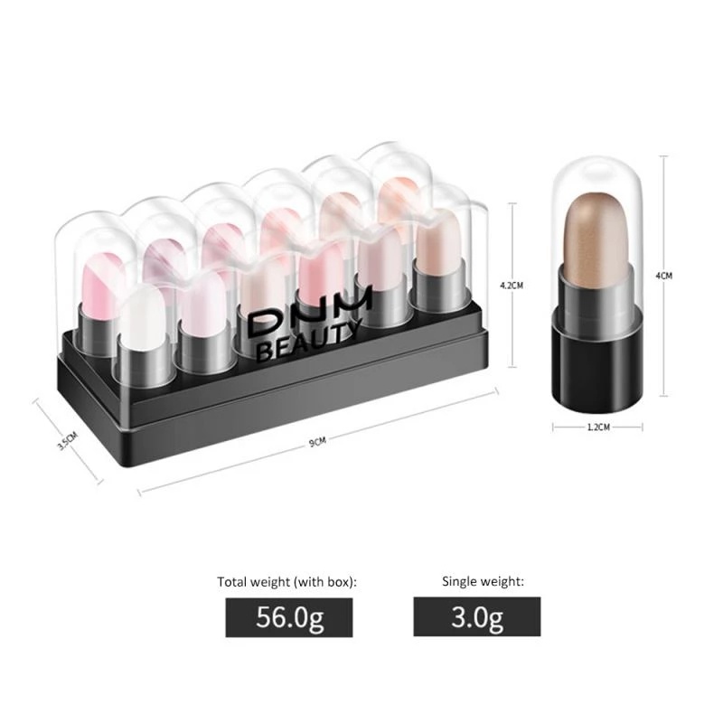 [Hàng mới về] Bộ 12 thỏi phấn mắt DNM không thấm nước lâu trôi