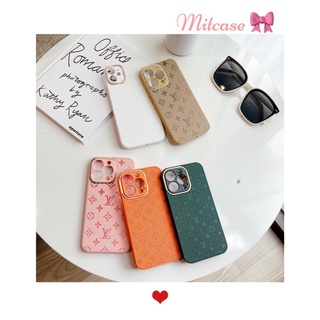 (Ảnh thật) Ốp lưng iphone lv viền vuông bảo vệ camera viền vàng