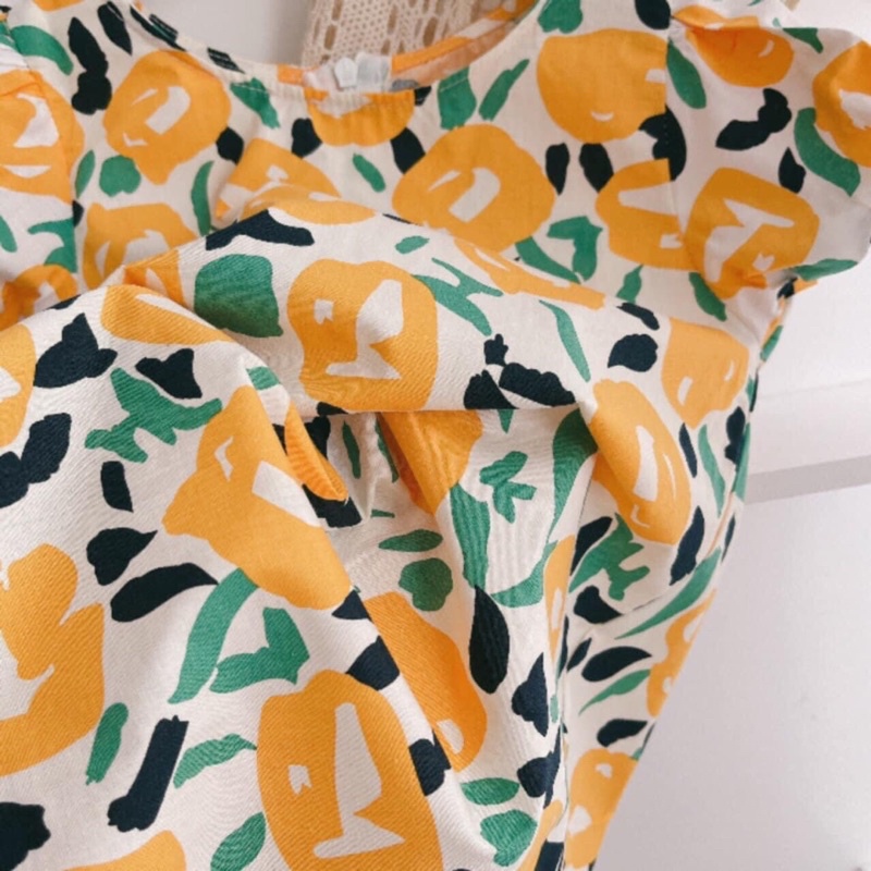 Váy thô hoa vàng hot hit