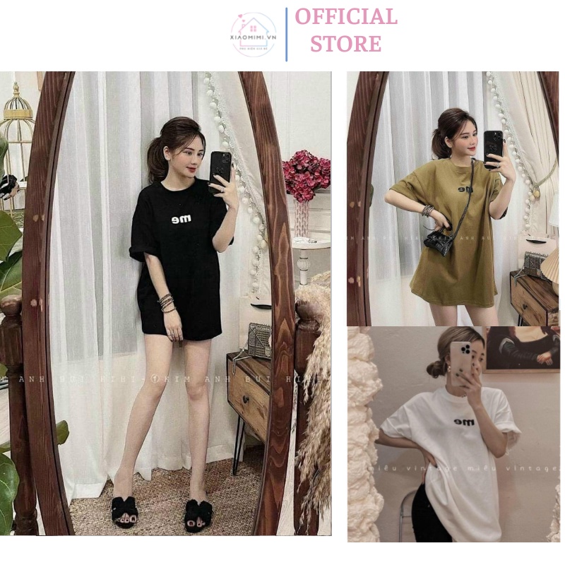 Áo thun nữ ME Quảng Châu phông unisex dấu quần from rộng tay ngắn Xiaomimi A0029