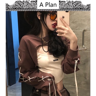 Set áo hai dây + áo hai dây phong cách Hàn Quốc cho nữ