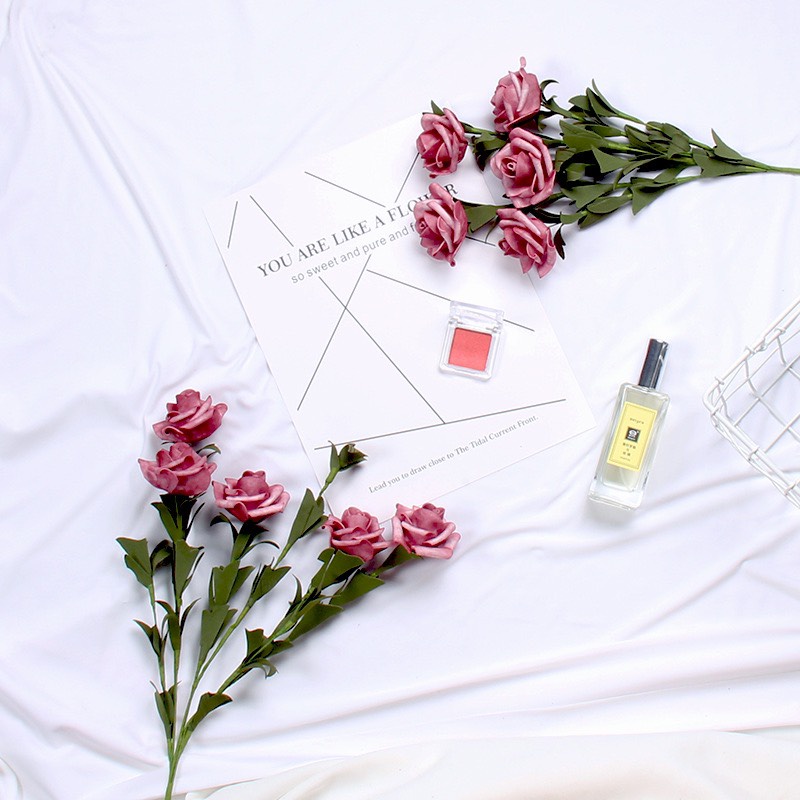 Hoa hồng giả bông hồng trang trí bàn làm việc, bàn học phòng ngủ phòng khách VINTAGE HH073