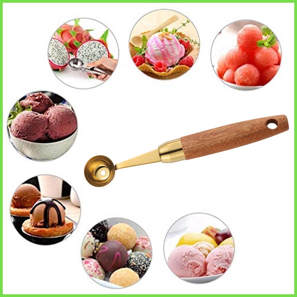 Muỗng Múc Kem/Trái Cây/Dưa Hấu Hình Tròn Dùng Trong Nhà Bếp DIY