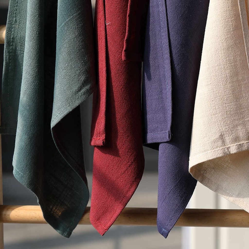 Tấm Lót Bàn Ăn Bằng Vải Cotton Lanh Cách Nhiệt Nhiều Màu Sắc