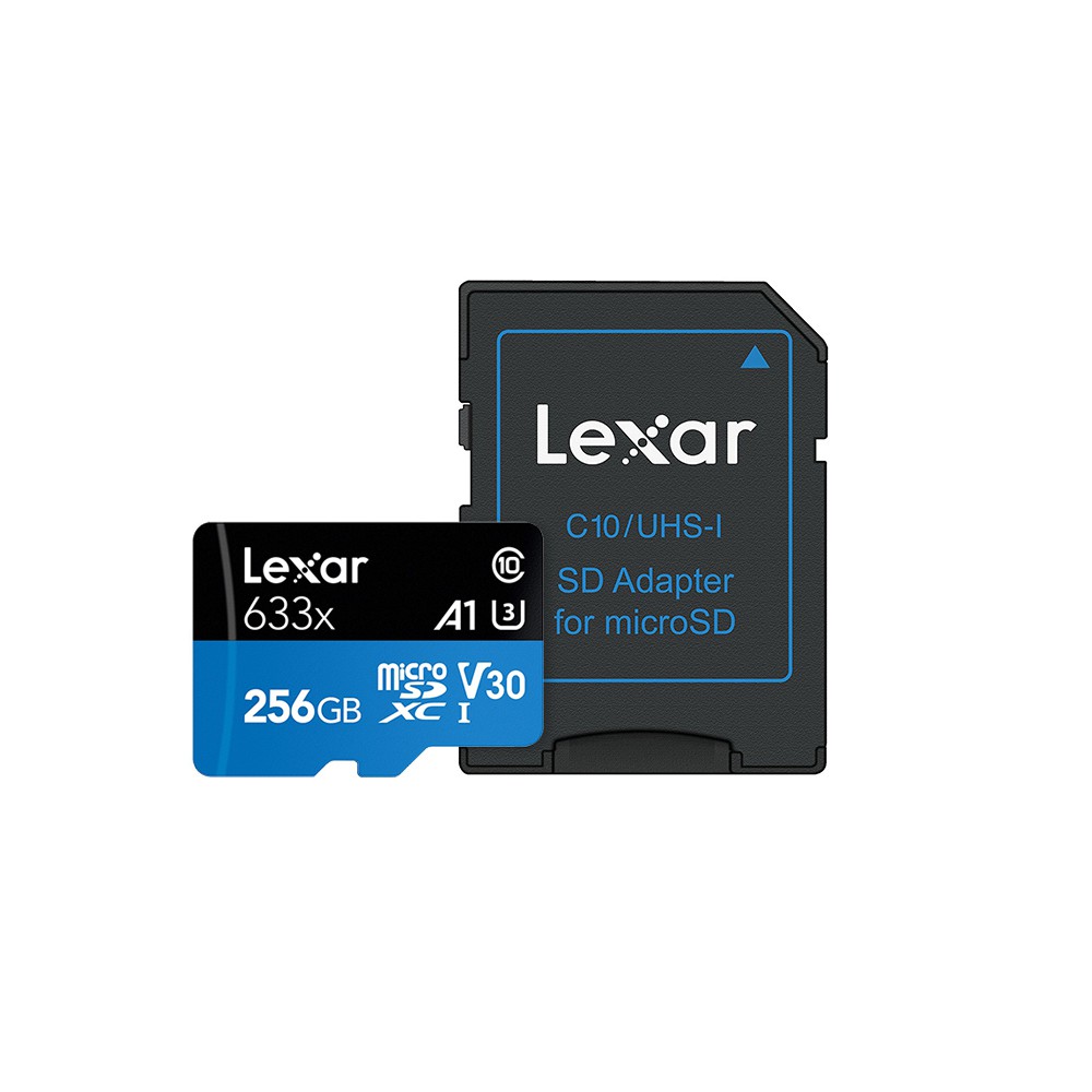 Thẻ nhớ MicroSDXC Lexar 256GB A1 V30 U3 4K 633x 95MB/s - With Adapter